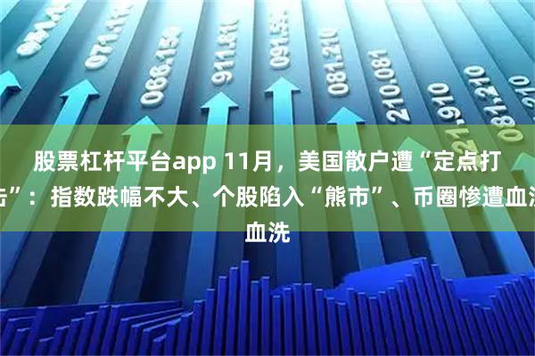 股票杠杆平台app 11月，美国散户遭“定点打击”：指数跌幅不大、个股陷入“熊市”、币圈惨遭血洗